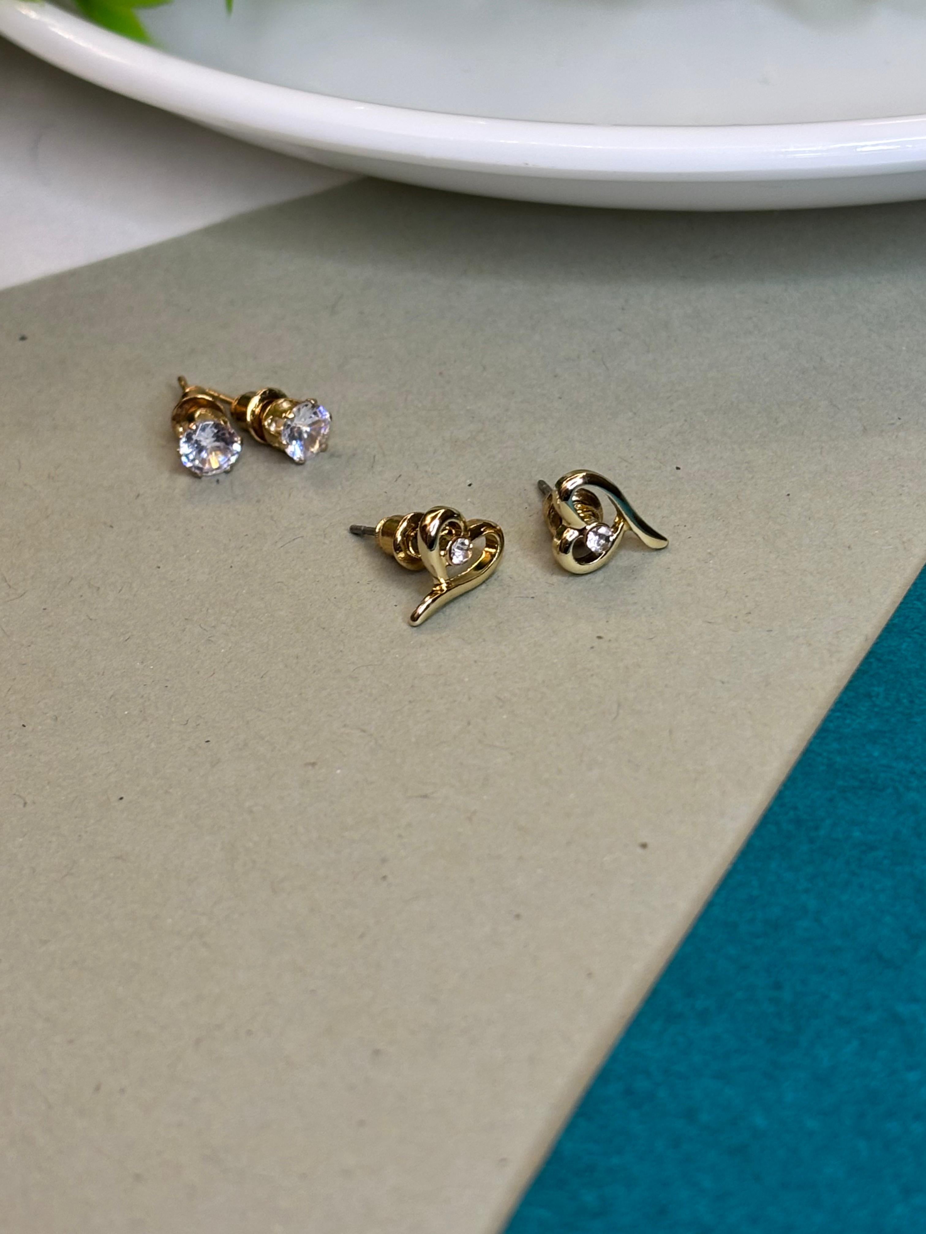 Jewel rasta gold tone earring set - 6 pairs every day elegance