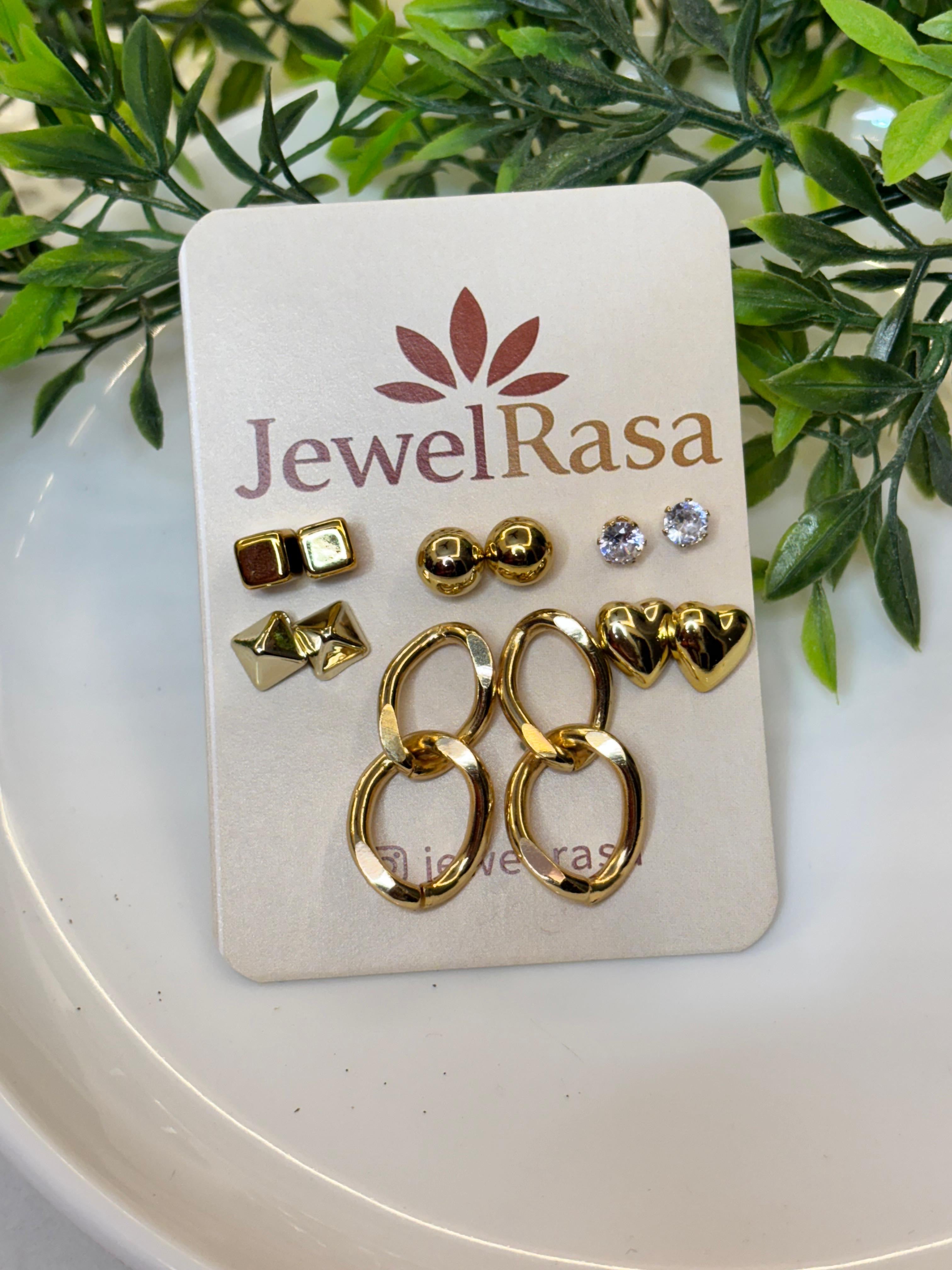 6 in 1 minimal chic earring set every day essentials