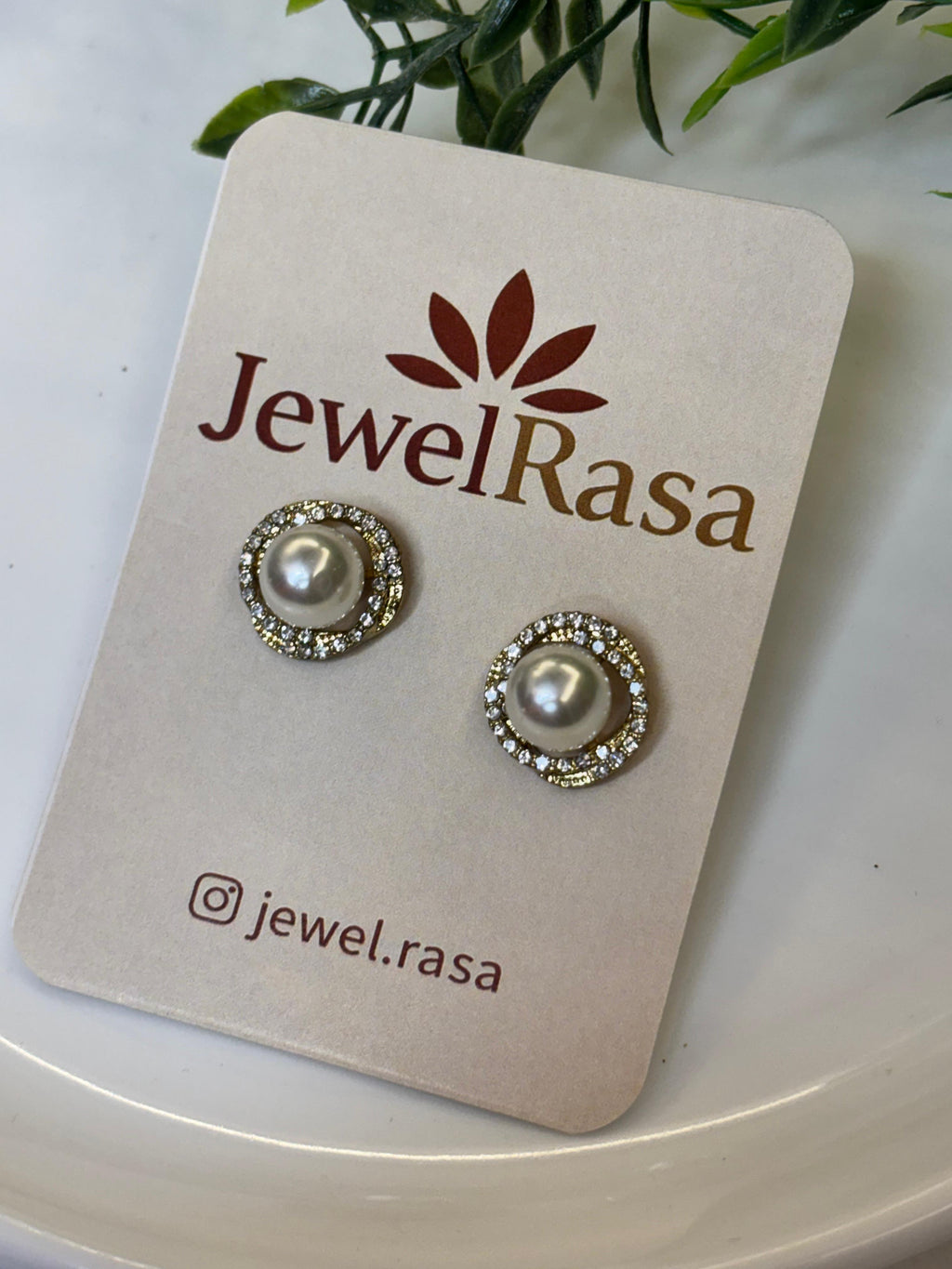 Classic Pearl & Crystal Halo Stud Earrings