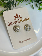 Classic Pearl & Crystal Halo Stud Earrings