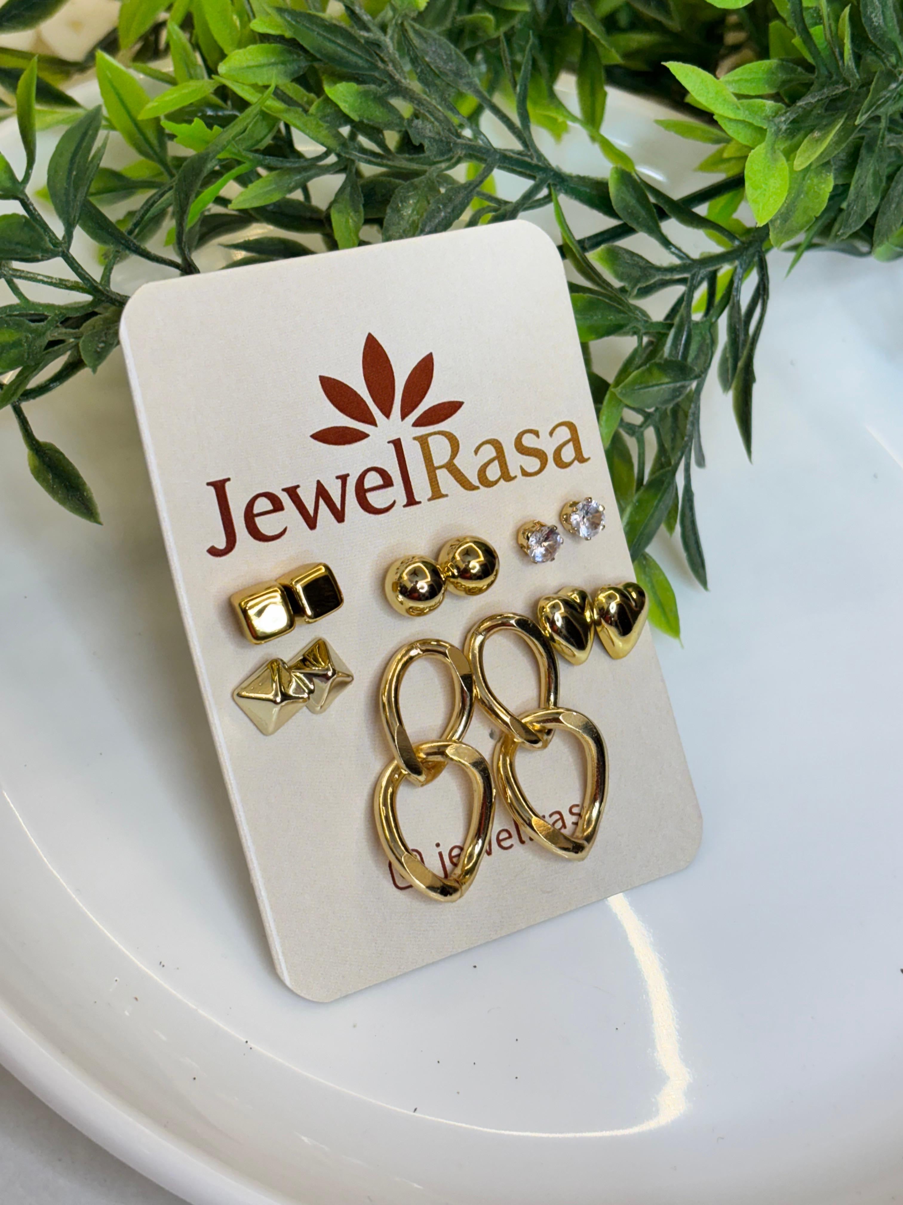 6 in 1 minimal chic earring set every day essentials