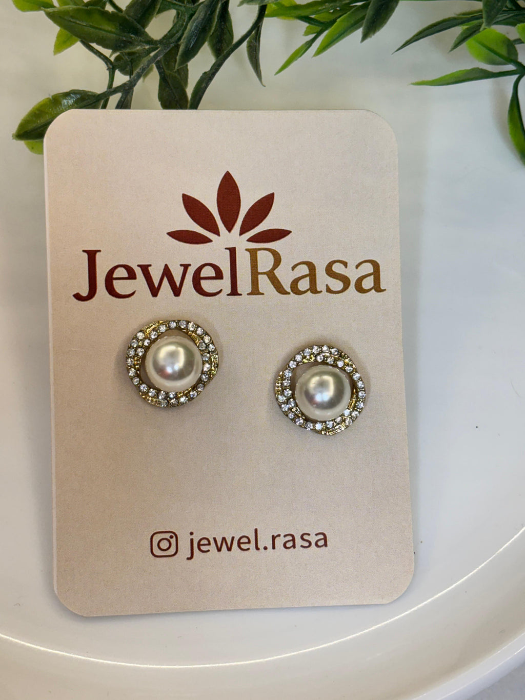 Classic Pearl & Crystal Halo Stud Earrings